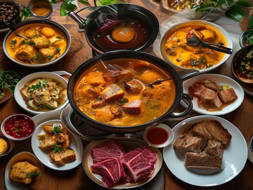 Vleesfondue met bouillon