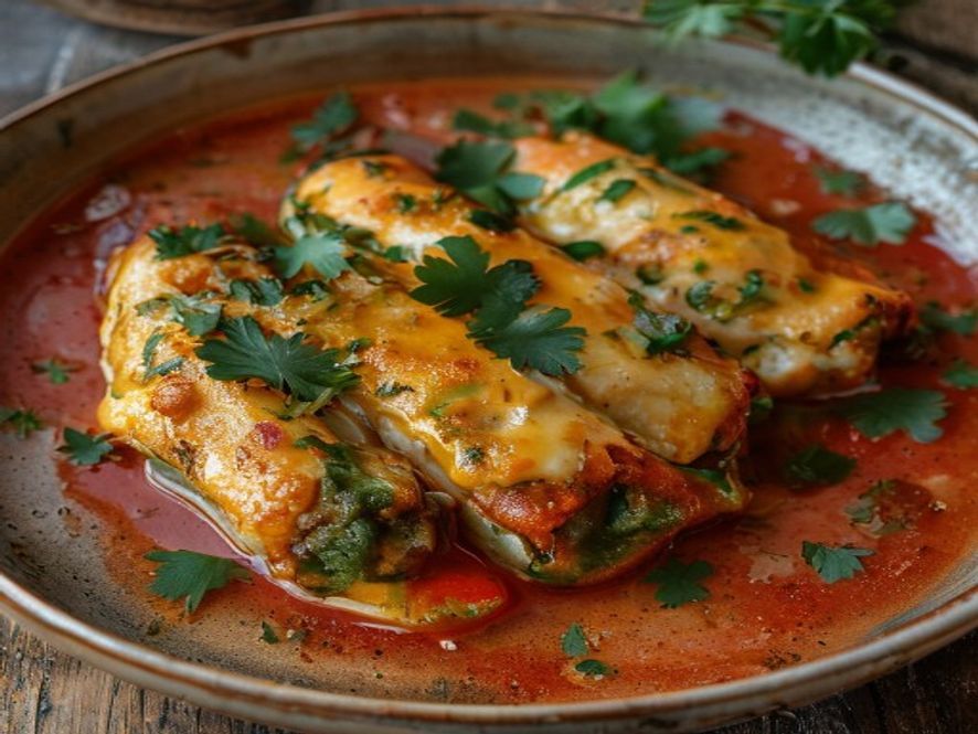 Chiles rellenos (gevulde paprika met kaas)
