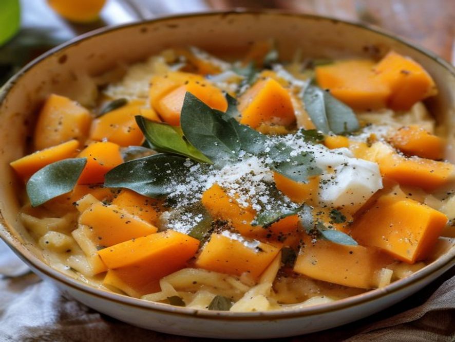 Butternutrisotto met salie en parmezaan