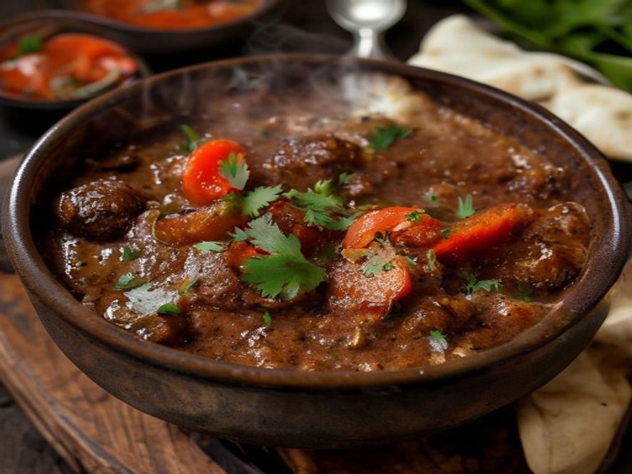 Baingan bharta (geroosterde auberginepuree)