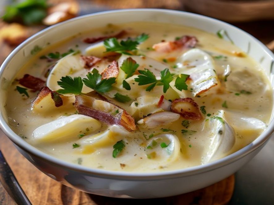 New England clam chowder