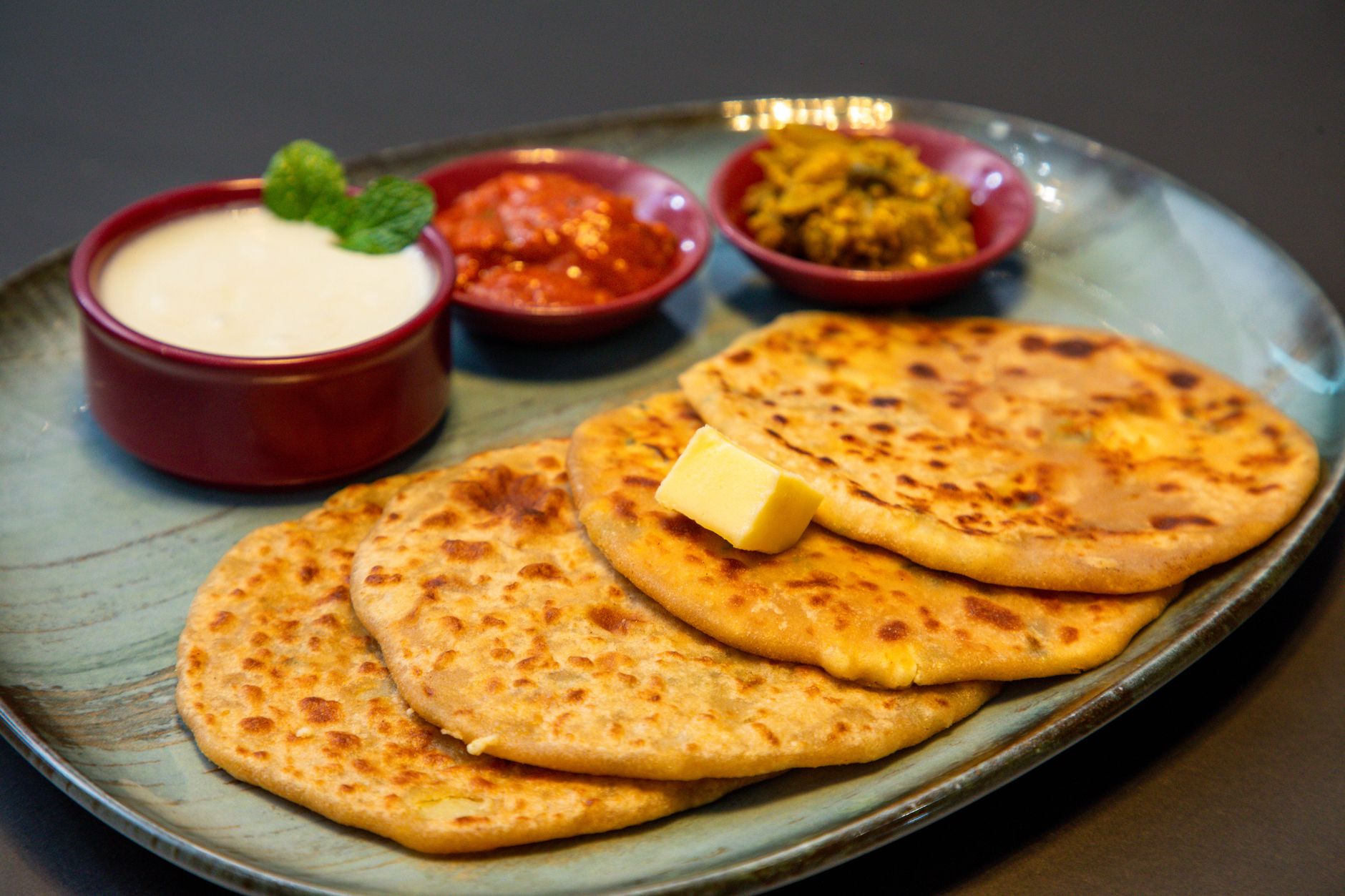 Aloo paratha (gevuld Indiaas platbrood)