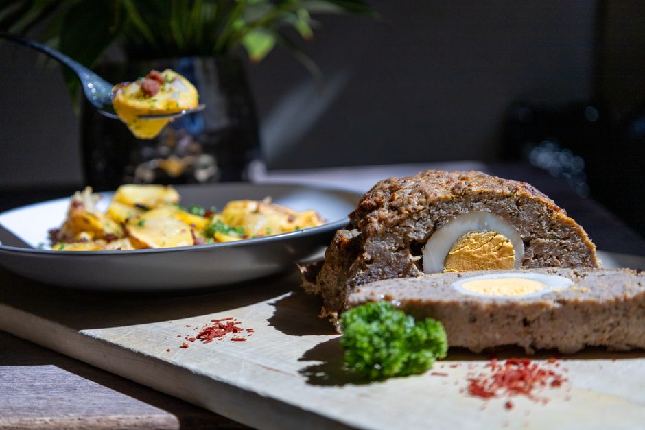Amerikaanse meatloaf met glazuur