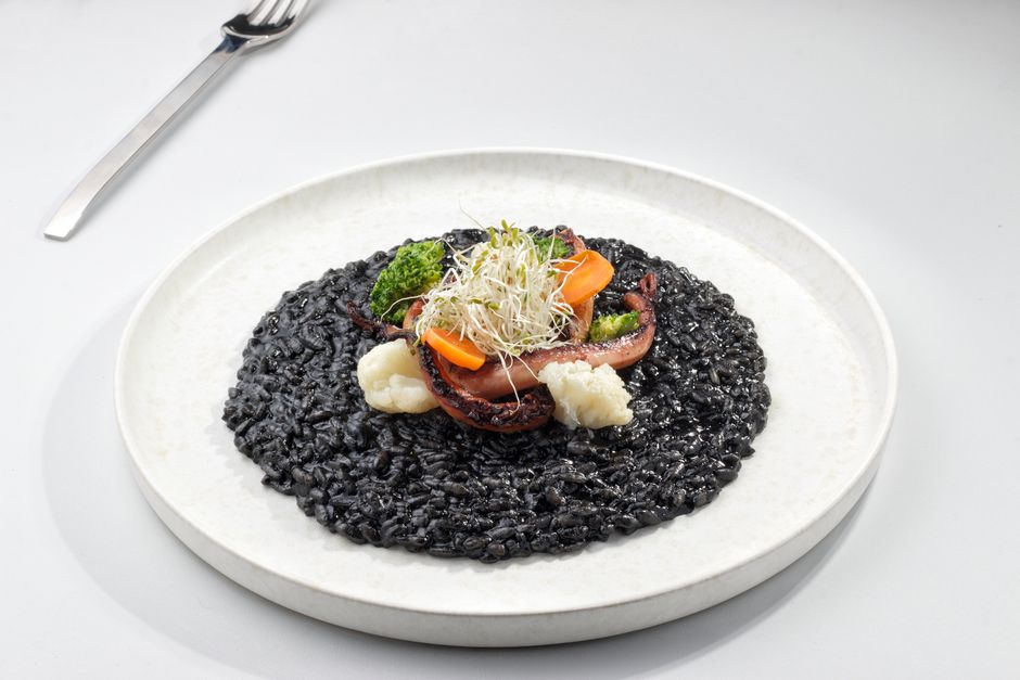Arroz negro met inktvis