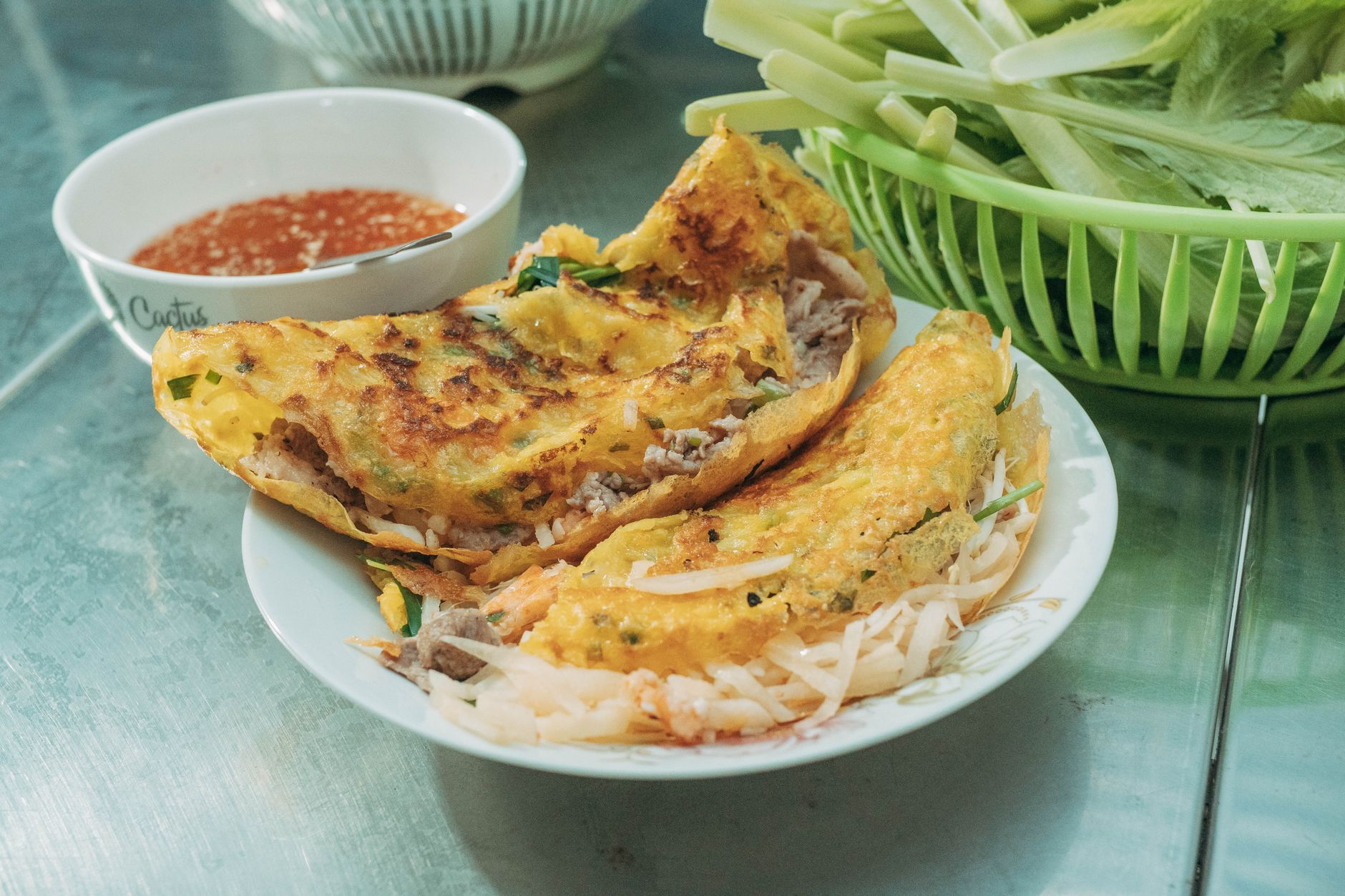 Banh xeo, krokante Vietnamese pannenkoek