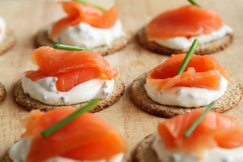 Blini's met gerookte zalm