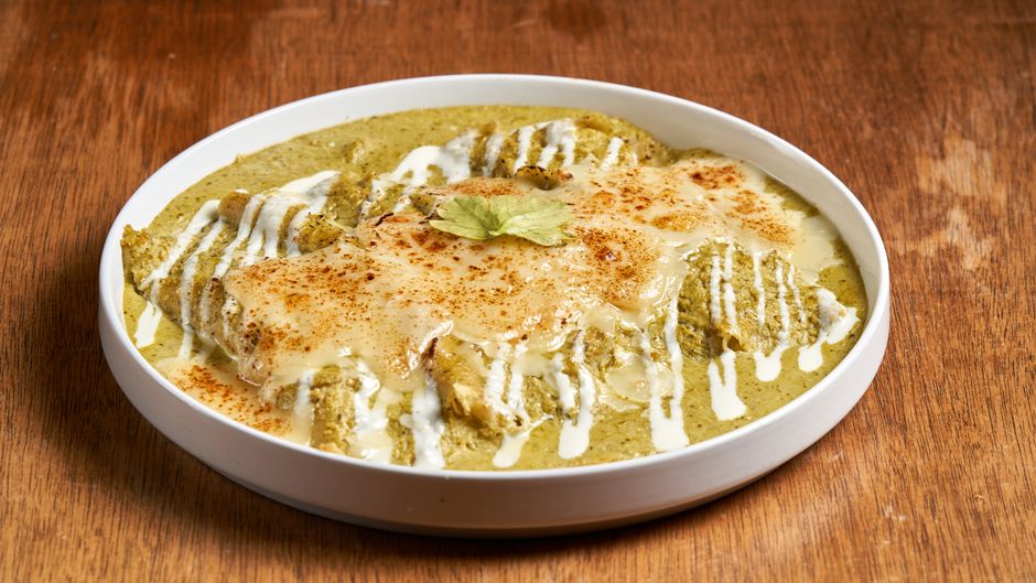 Chilaquiles verdes met ei