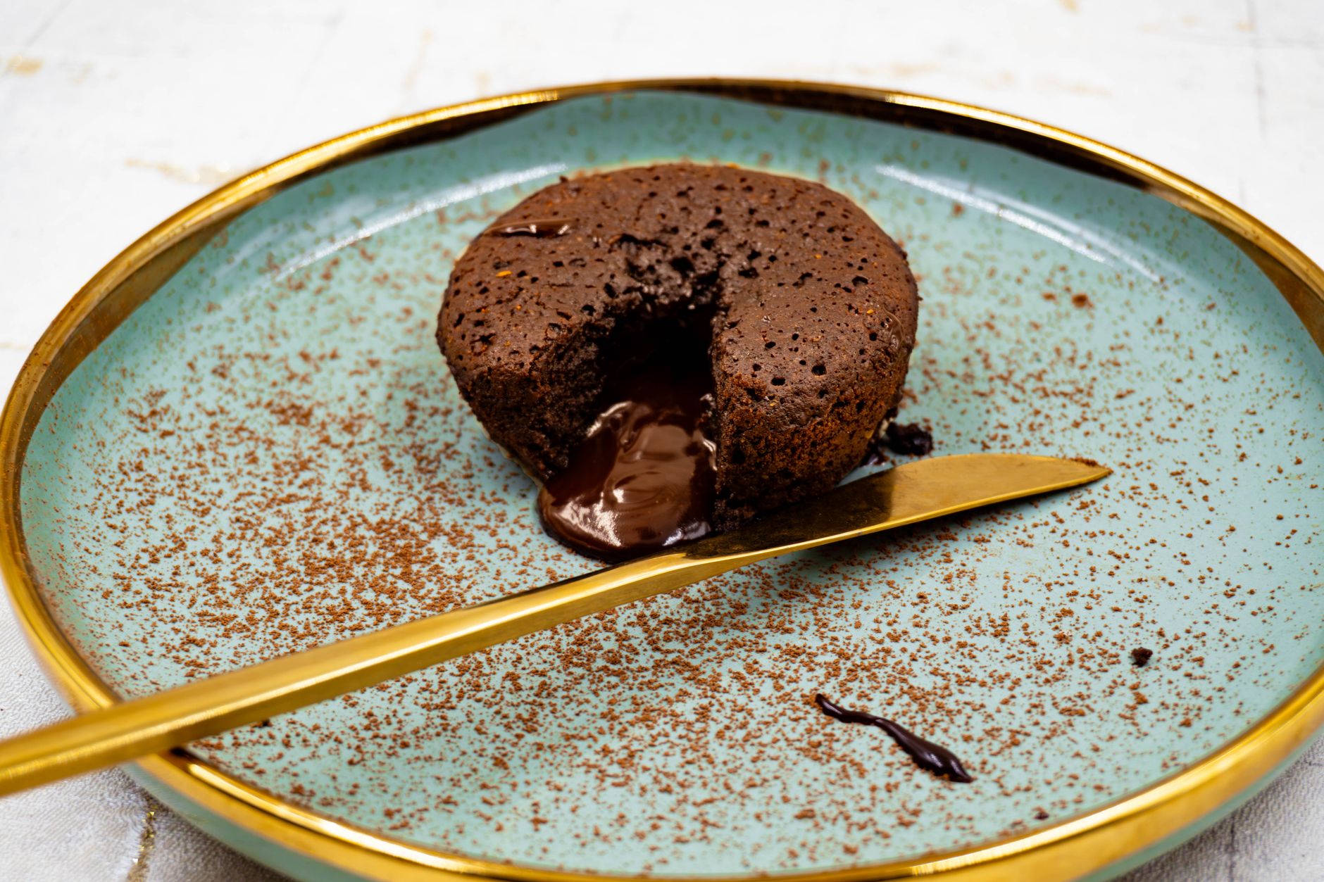 Chocoladefondant met vloeibaar hart
