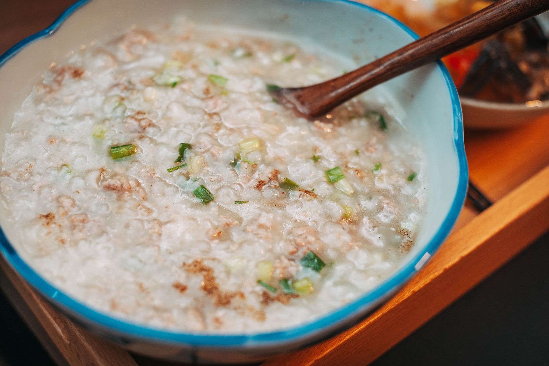 Congee met kip en gember (jook)