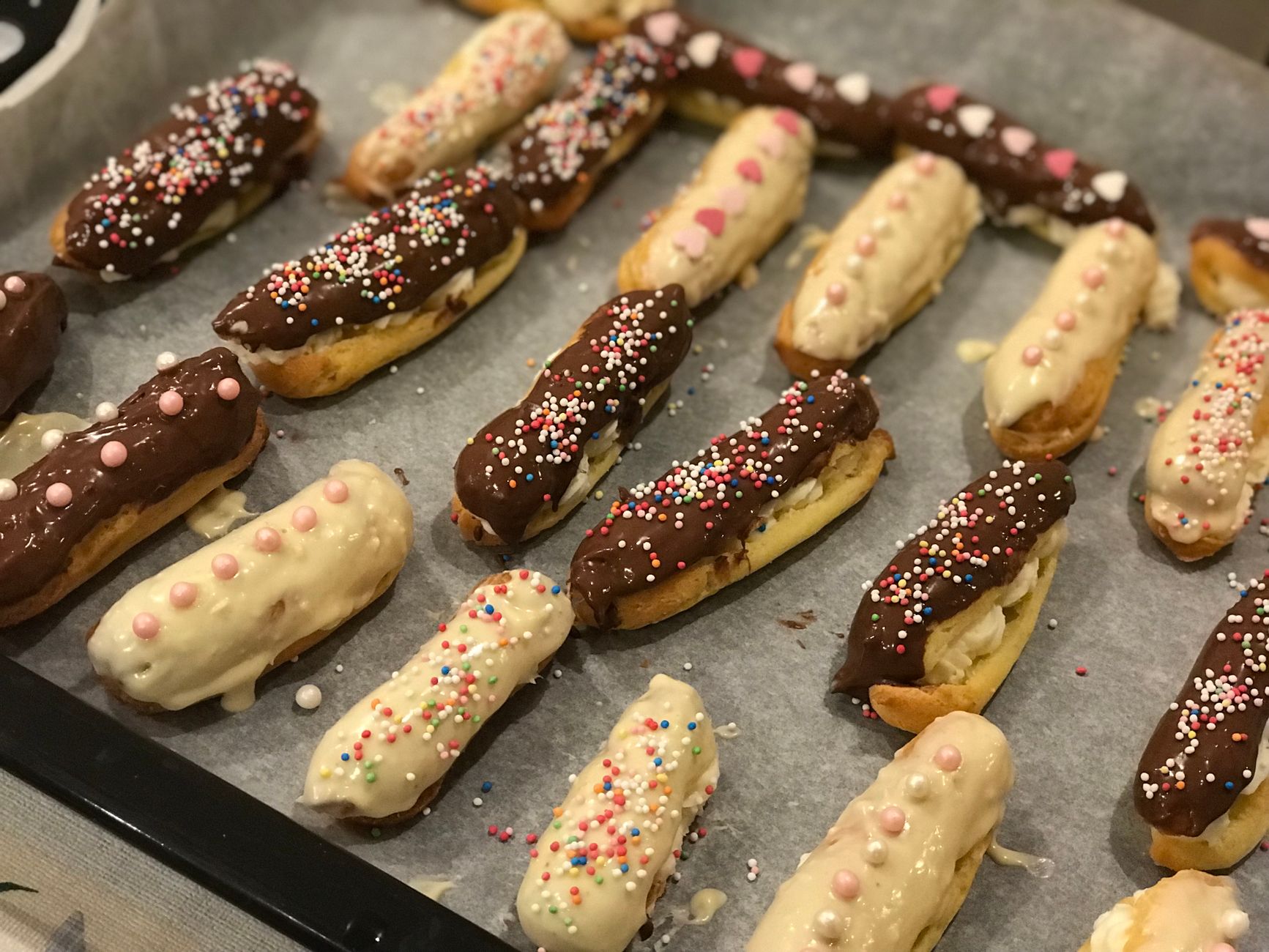 Éclairs met vanillevulling