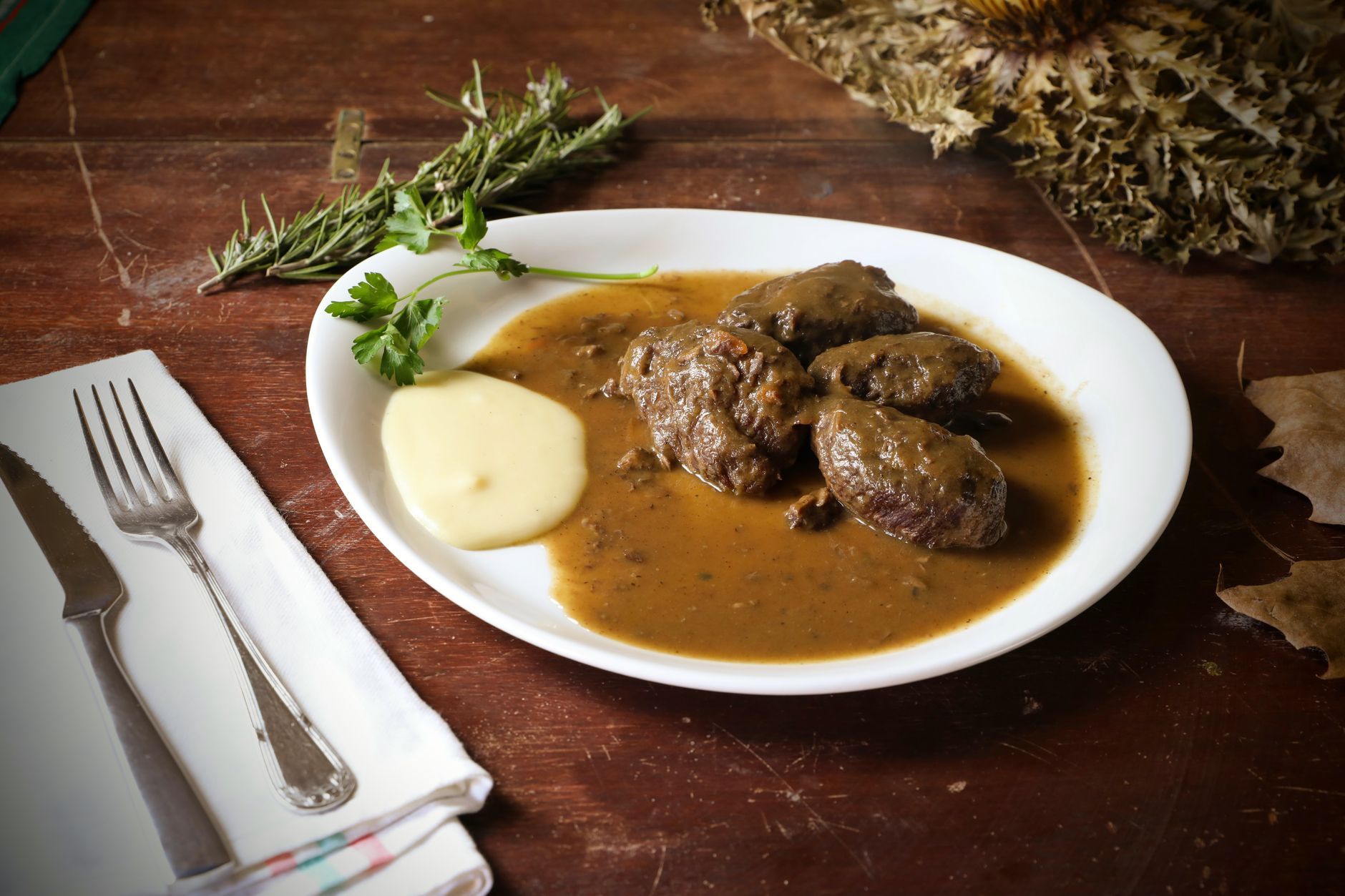 Gehaktballen in jus