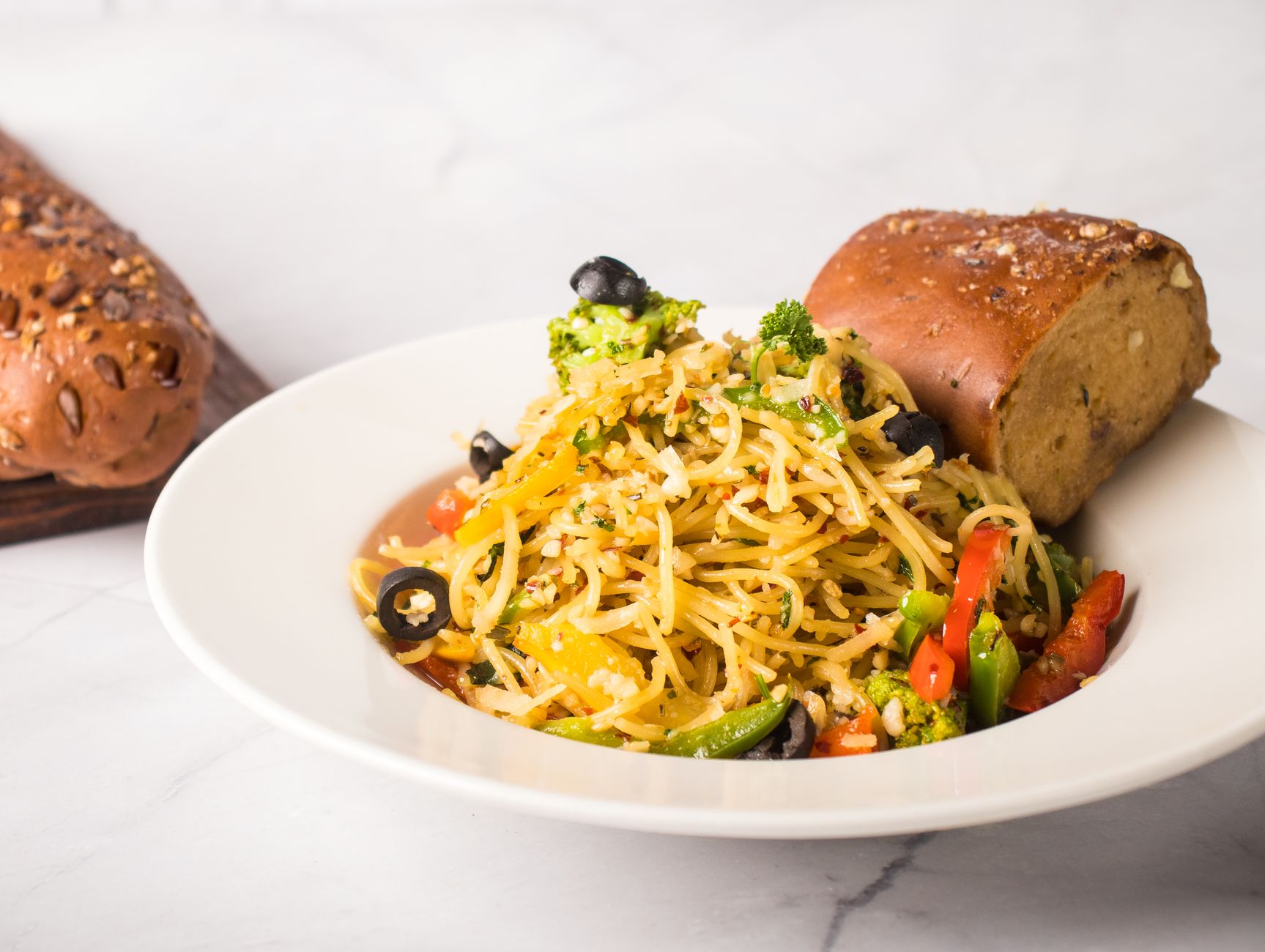 Pasta primavera met lentegroenten