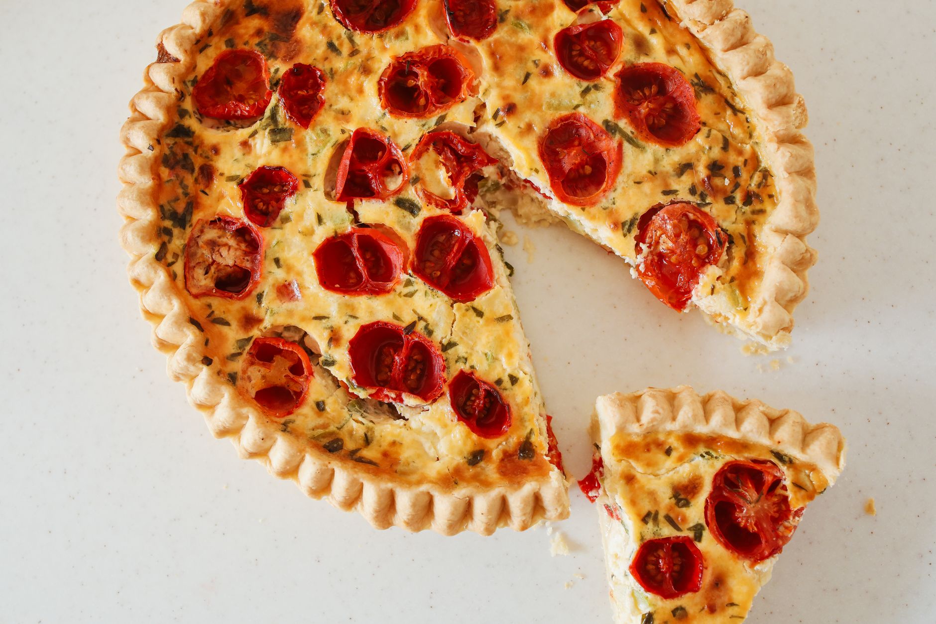 Courgettequiche met geitenkaas