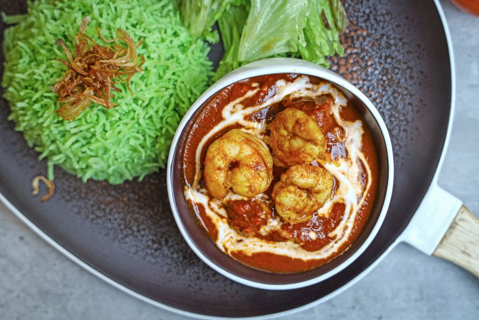Garnalencurry met kokosmelk