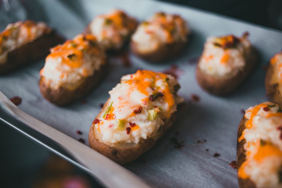 Gevulde aardappelen uit de oven