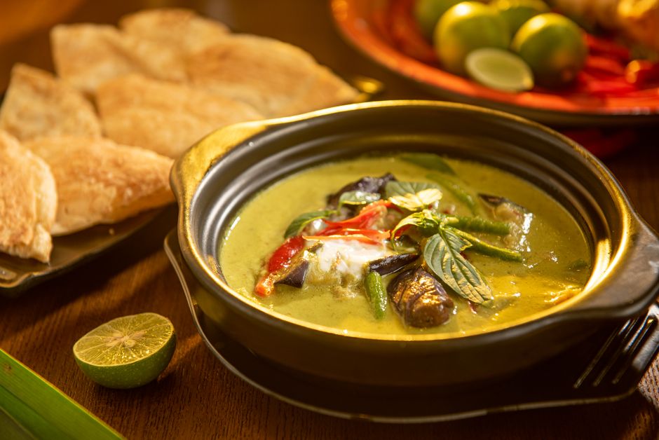 Groene curry met kip