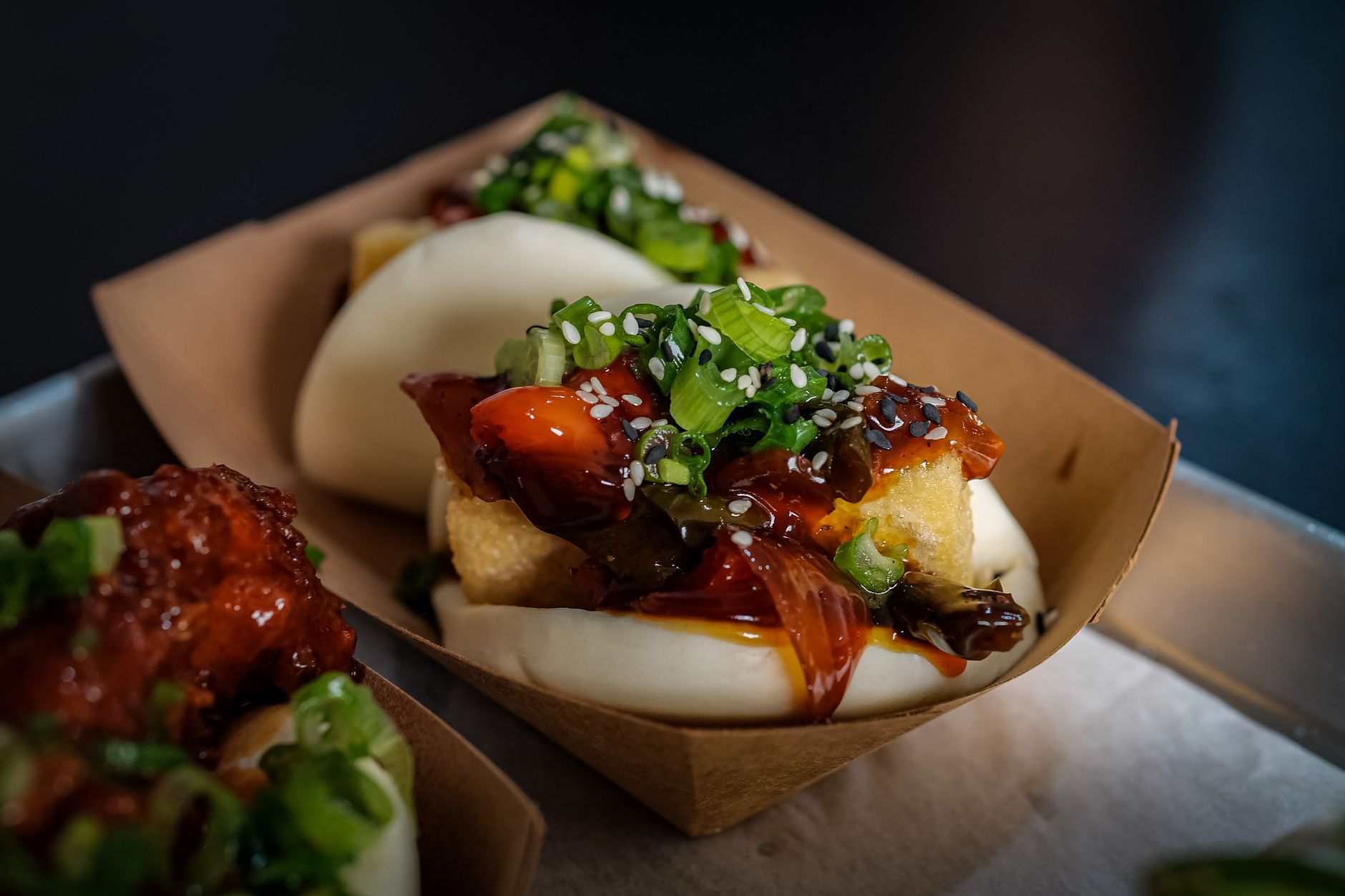 Gua bao met gestoofd varkensvlees