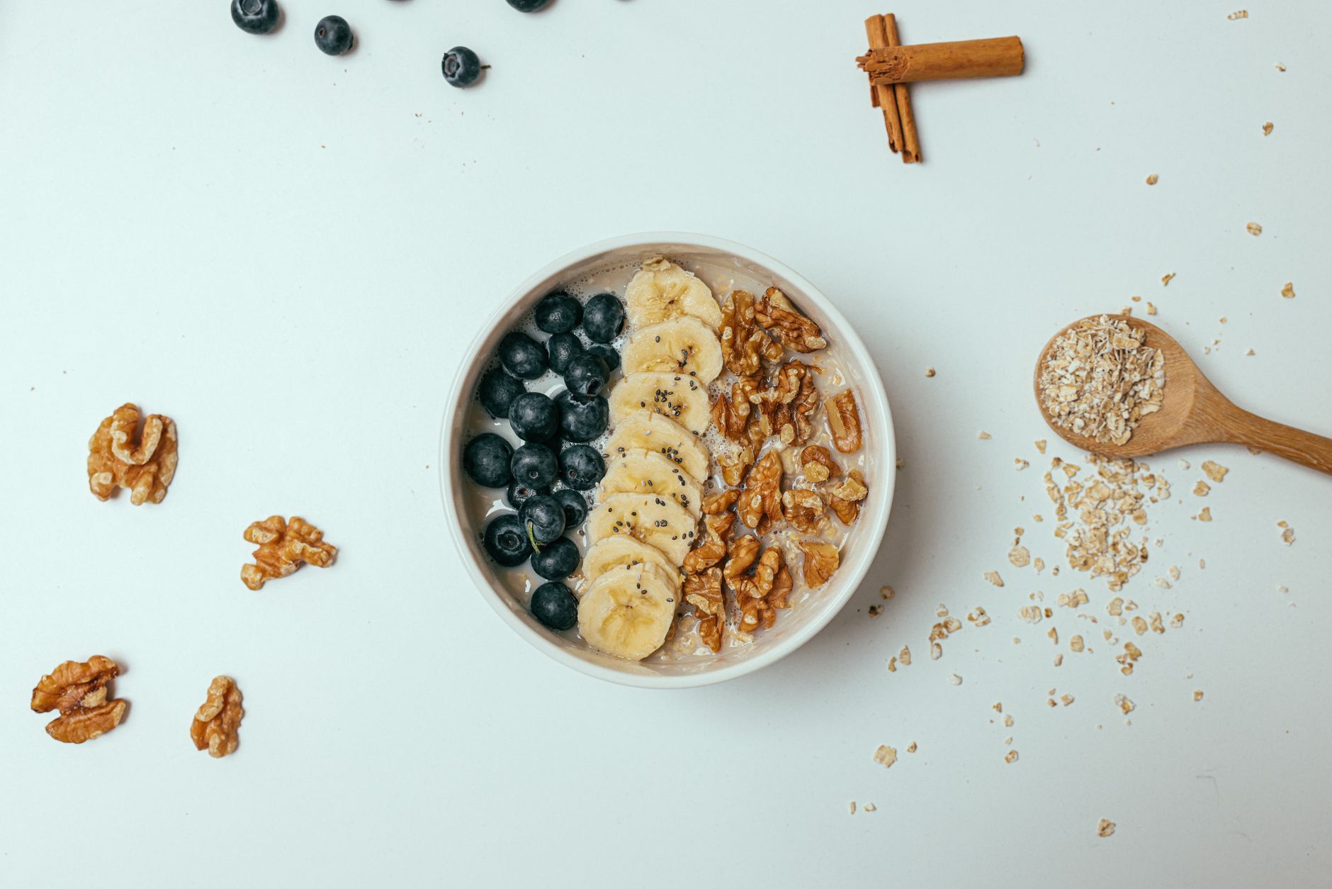 Havermoutpap met banaan en kaneel