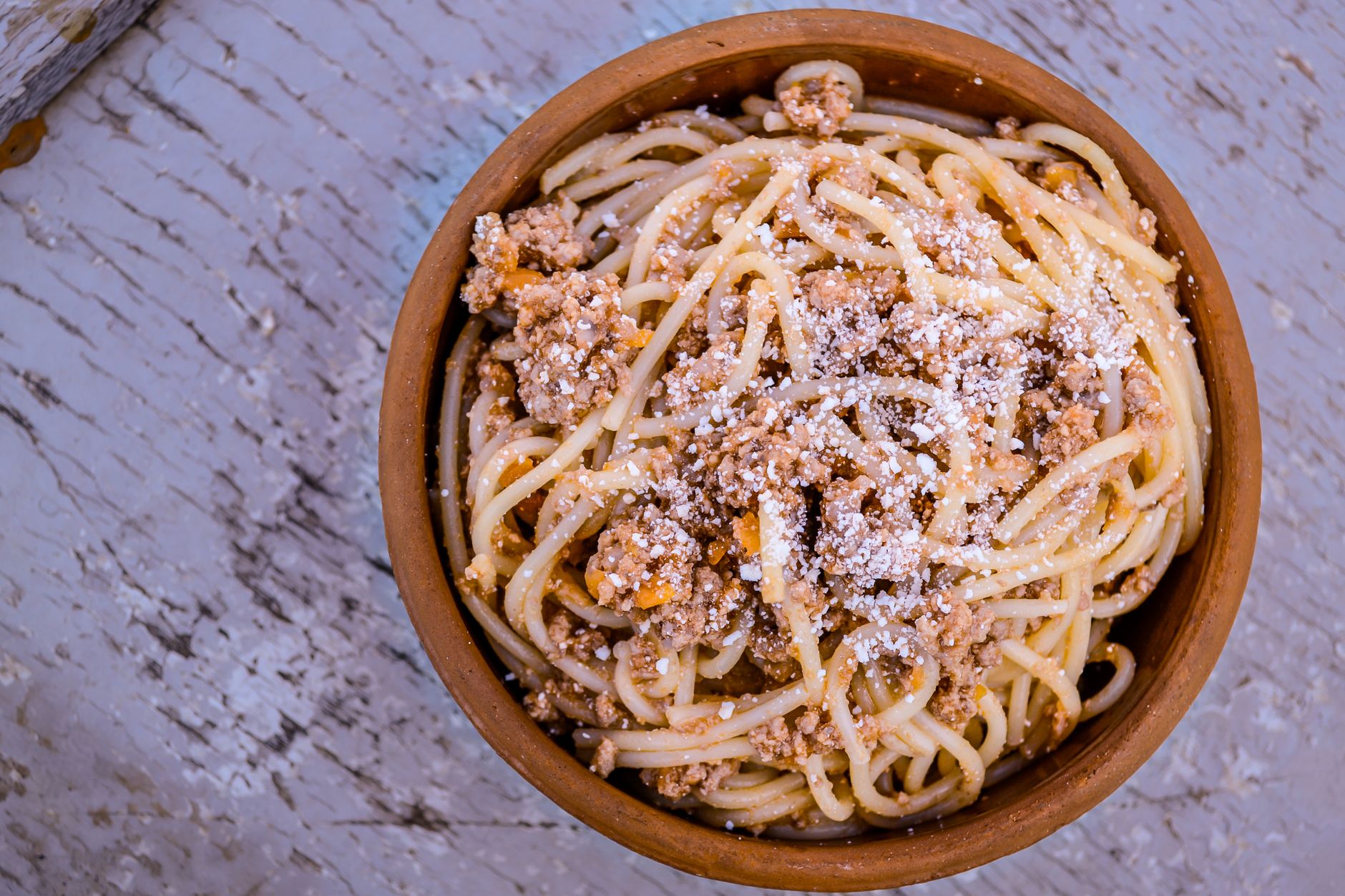 Linzenbolognese met spaghetti