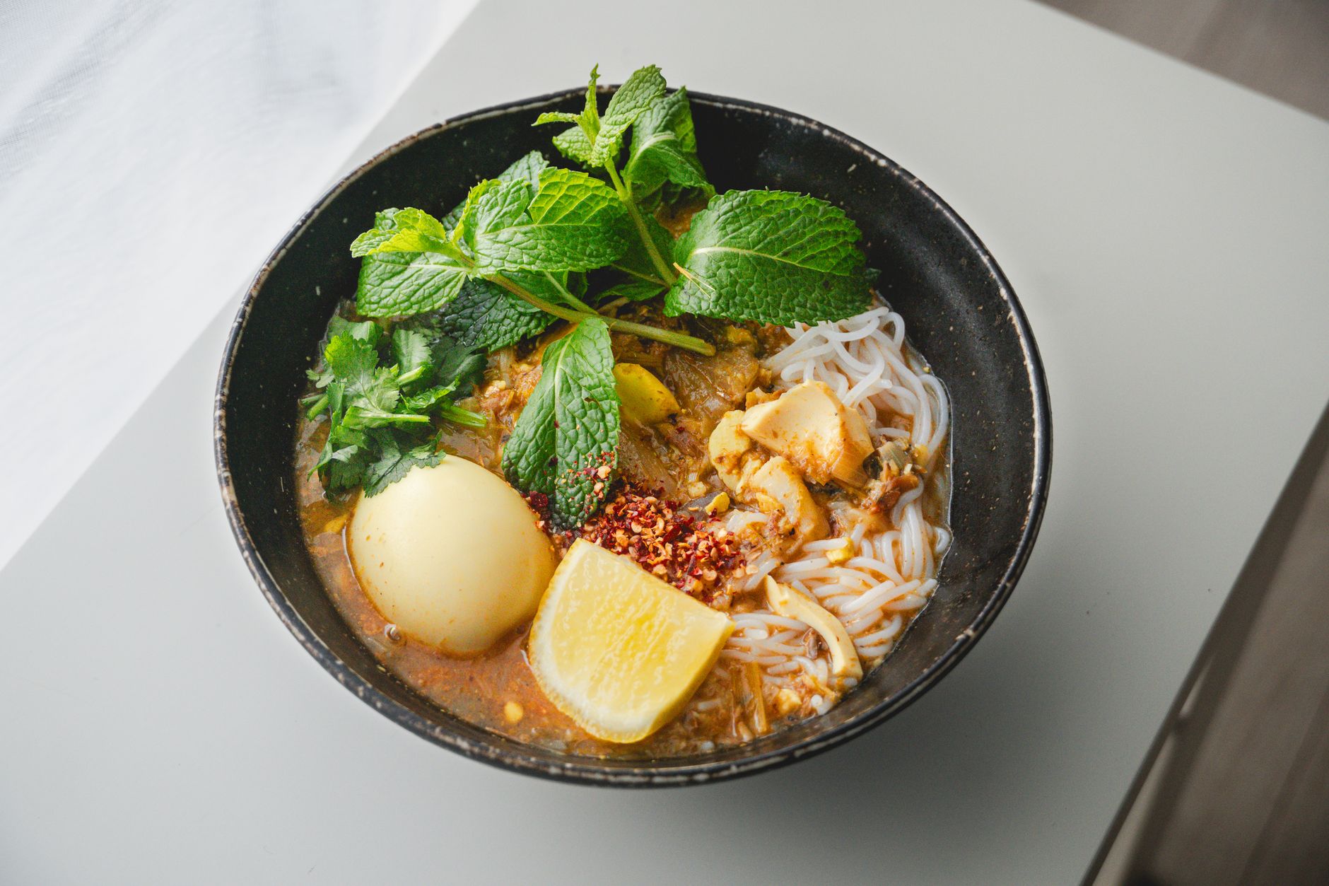 Maleisische kip laksa
