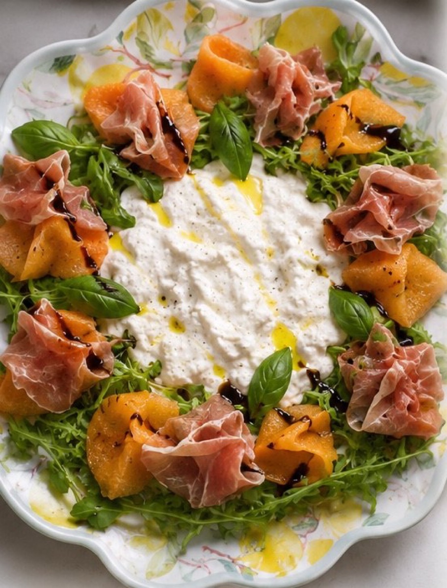 Meloen Burrata Carpaccio