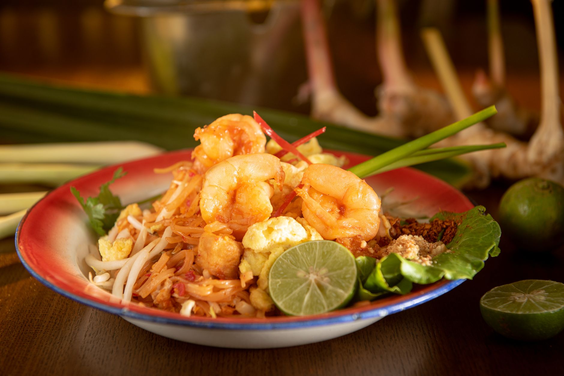 Pad Thai met kip en garnalen