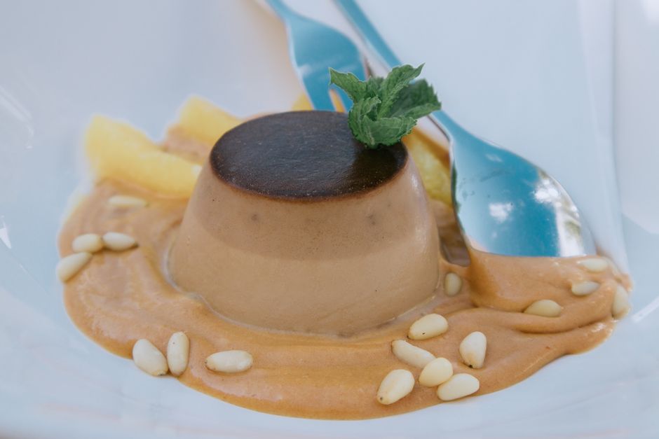 Panna cotta met karamelsaus