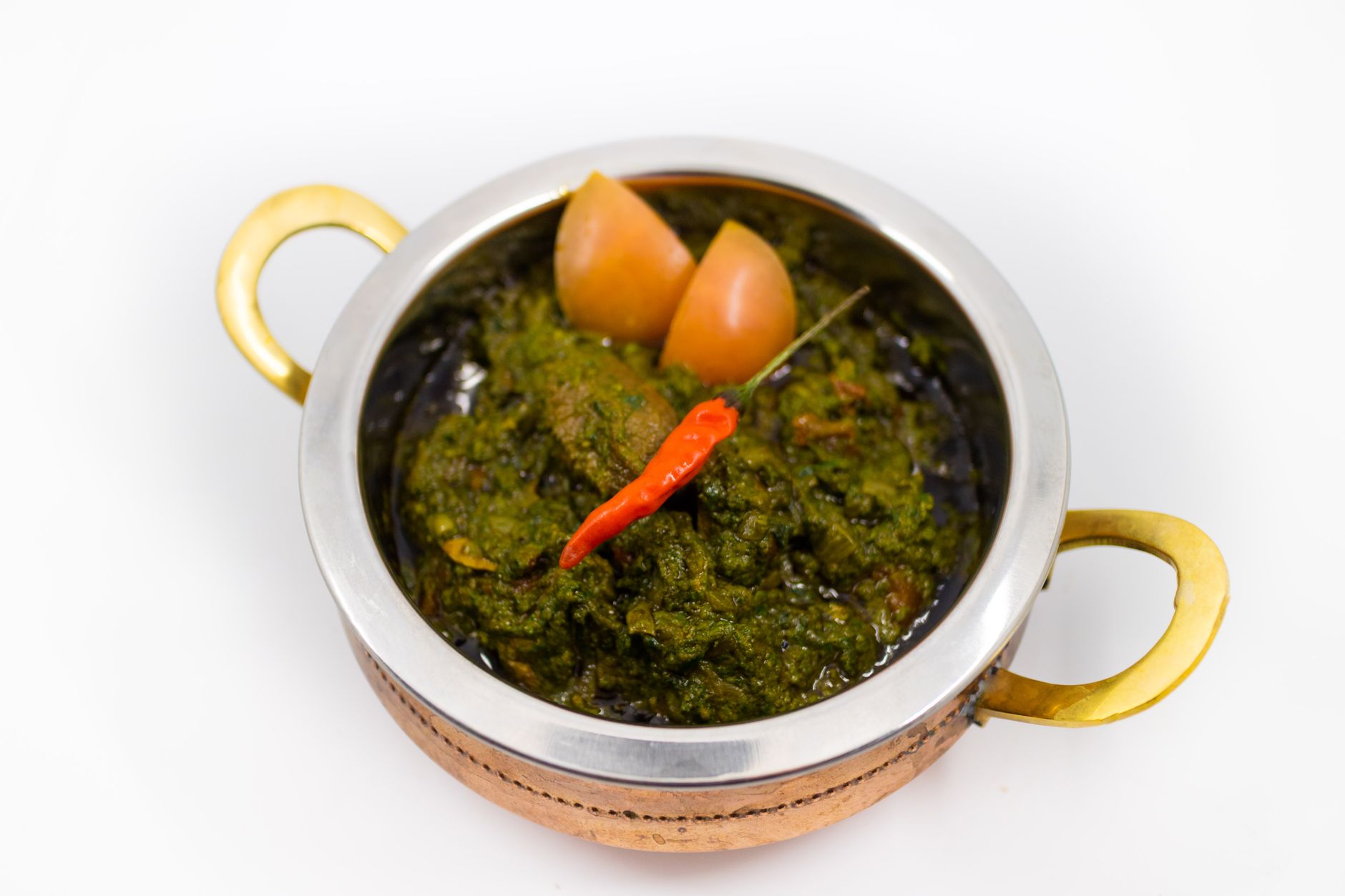 Saag aloo (spinazie met aardappel)