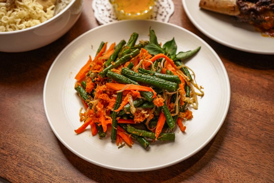 Sambal goreng met sperziebonen
