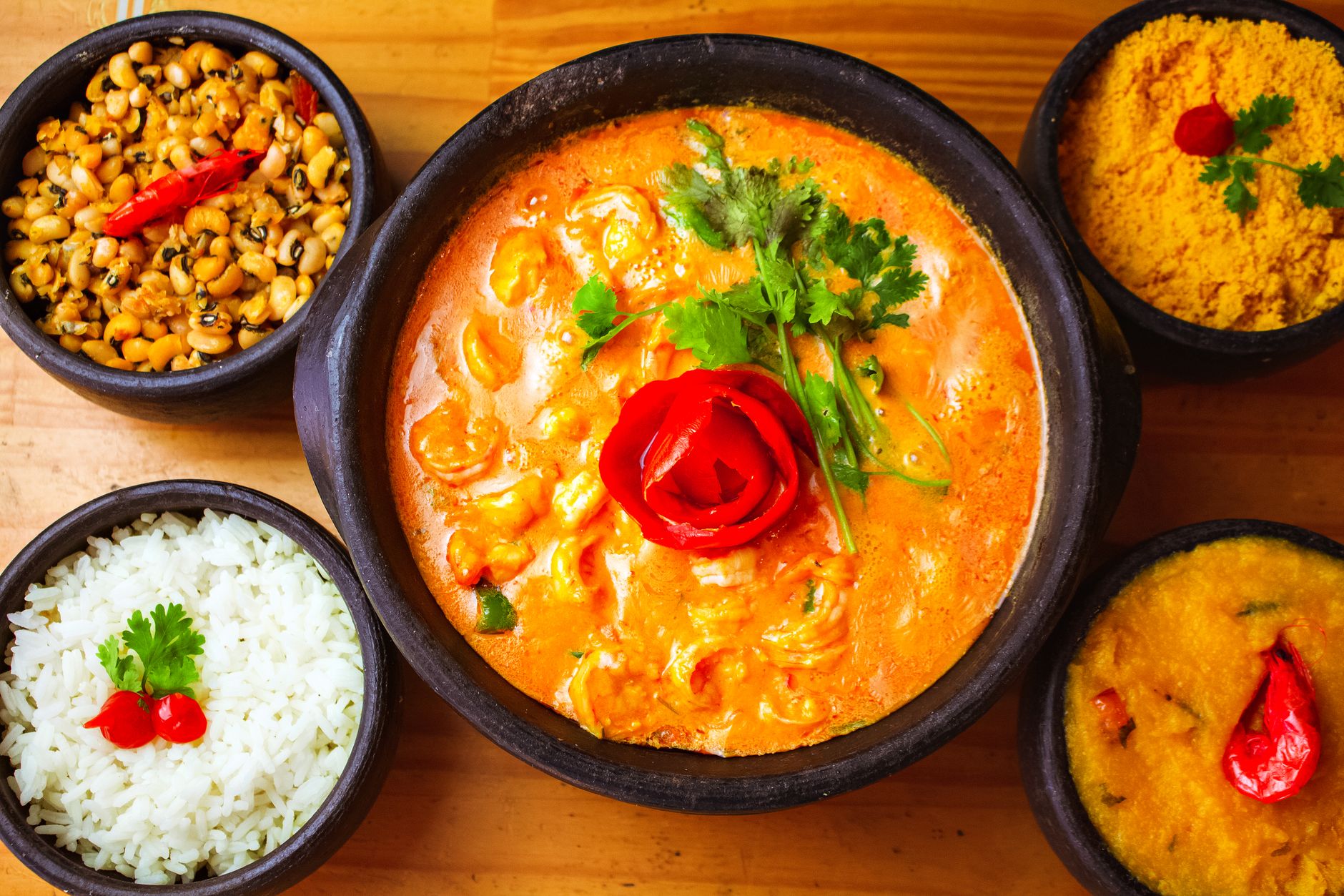 Snelle rode kokoscurry met paprika