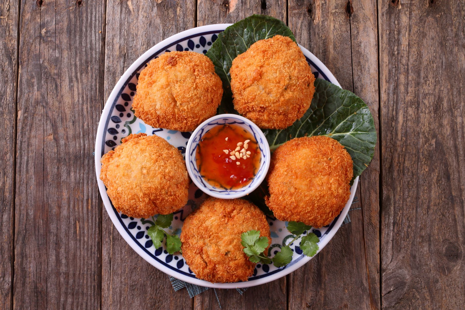 Thaise viskoekjes met zoetzure dip