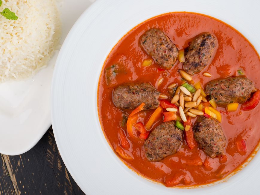 Vietnamese gehaktballetjes in tomatensaus (Xiu Mai)