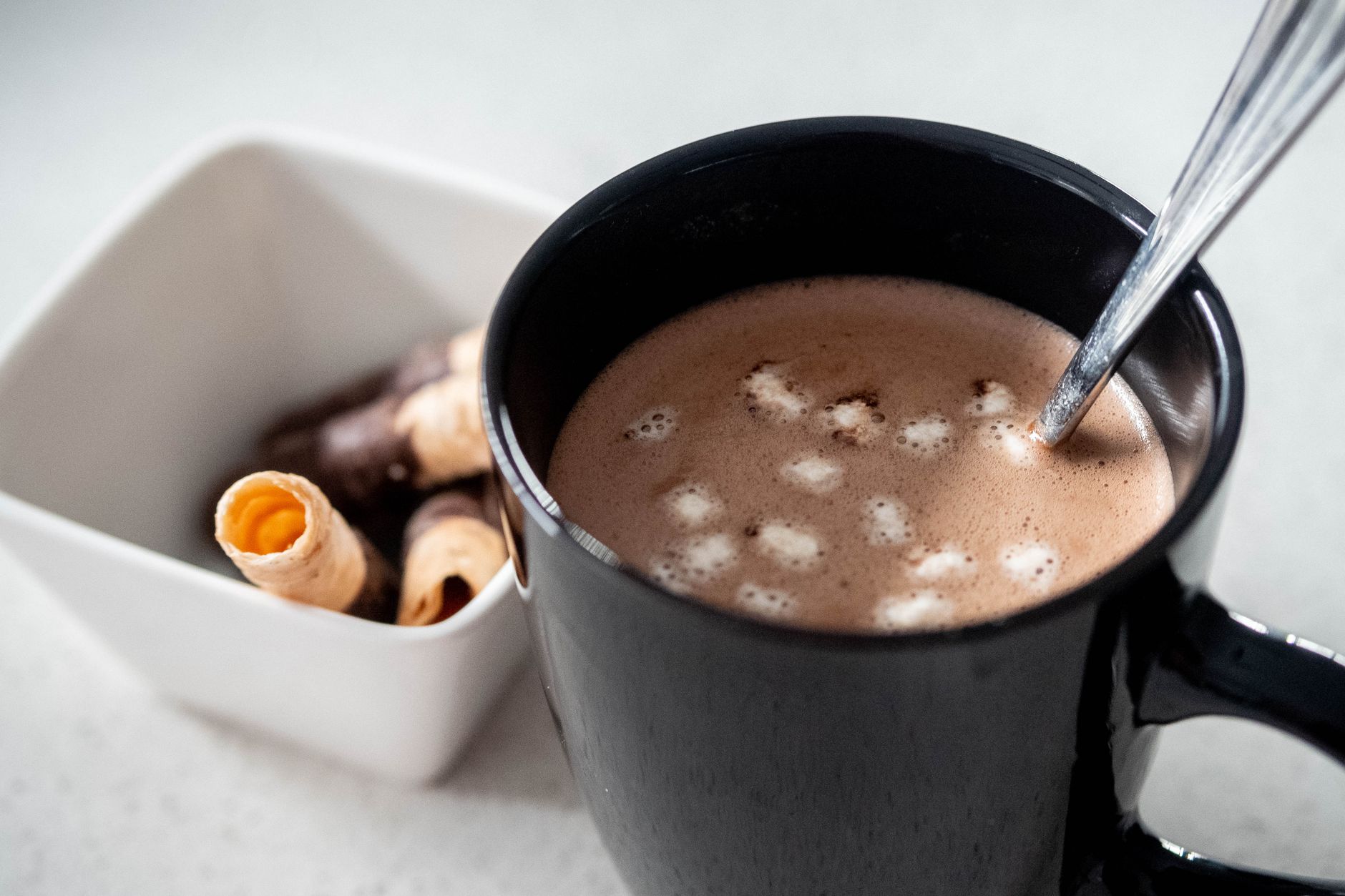 Warme chocolademelk