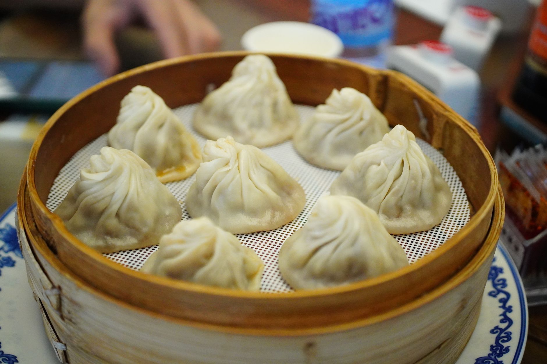 Xiao long bao (gestoomde soepdumplings)